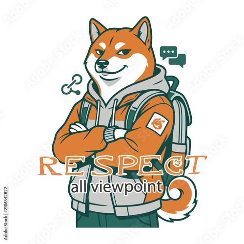 Respect Shiba Inu Outdoor Adventure Design