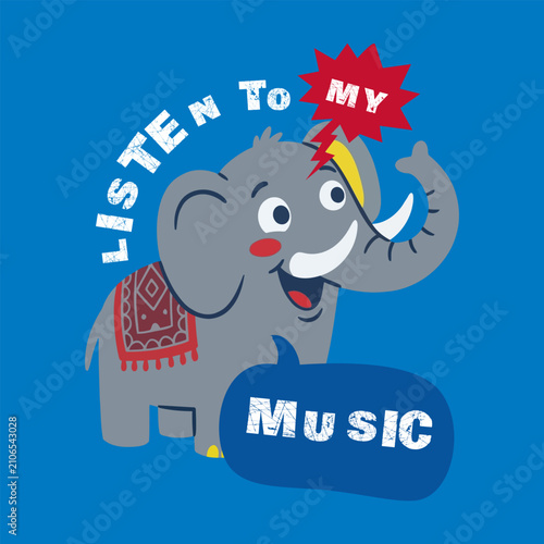 Listen To My Music Cool Elephant Headphone Design
