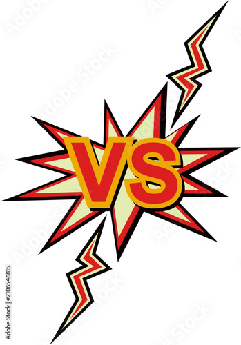 Versus Symbol Comic Style