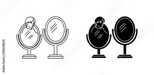 Canvastavla Self Reflection, Mirror Icon Set