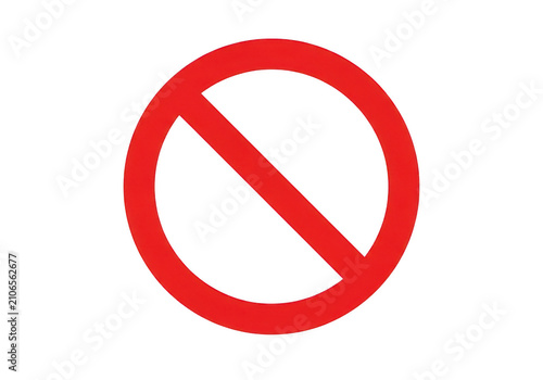 Red prohibition or no entry circular icon