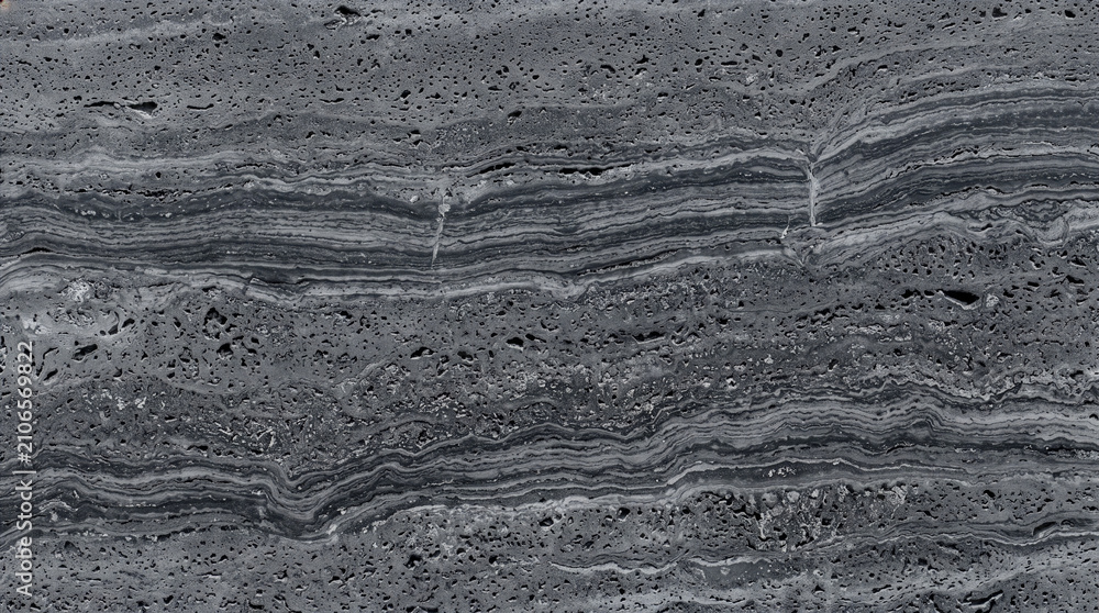 Naklejka premium Dark Cool Pewter Travertine Seamless Pattern Background