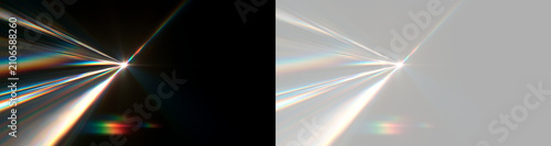 Foto Abstract light flare with rainbow prism effect