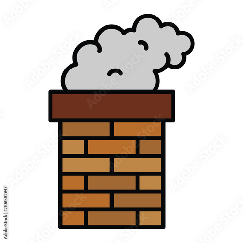Chimney Icon Design Template Simple and Modern