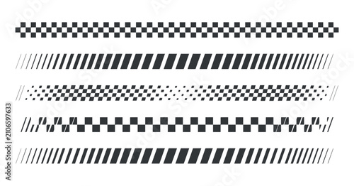 Fotografie Checkered line pattern with varying densities and angled stripe arrangement vect
