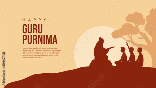 Photos vector guru purnima background template design