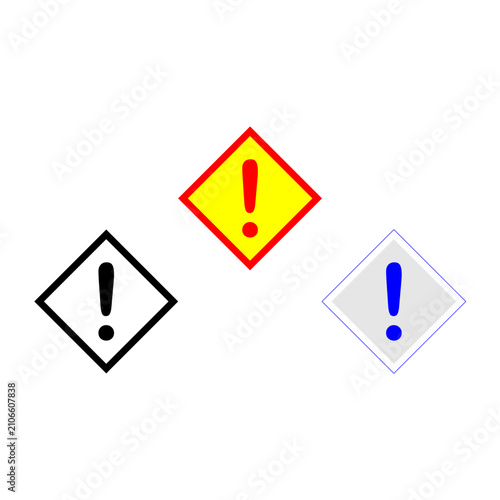 Square warning sign icon: suspicious, danger
