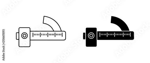 Fotografija Measuring Tape Icons, Precision Tools, Engineering Measurement, Construction Gau
