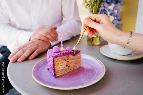 hands with cake