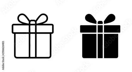 Quadro su tela Gift Box Icons, Present Icons, Surprise Icons, Vector Set for Celebration and Ho