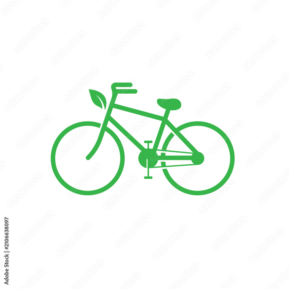 Fototapeta premium Eco-friendly bicycle logo illustration