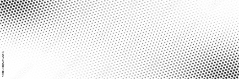 Obraz premium Halftone gradient dots fading texture with monochrome stipple corners, abstract comic print bitmap background for poster, banner, flyer, pop art design, overlay, wallpaper vector template