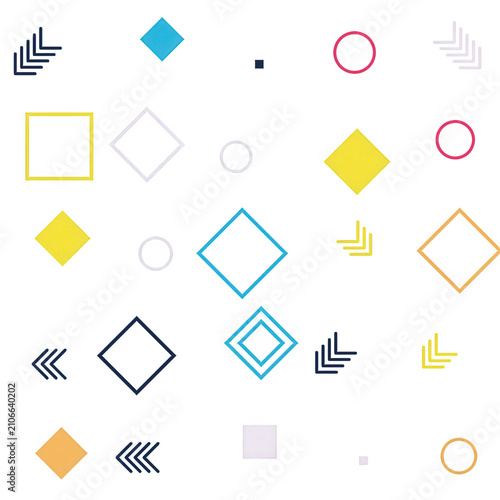 Colorful geometric shapes collection with transparent background for design use transparent background