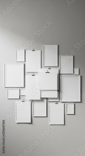 Blank Canvas Collage: Light & Shadow Play on a Textured Wall