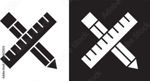 Foto Pencil and ruler icon