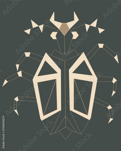 Abstract geometric beetle