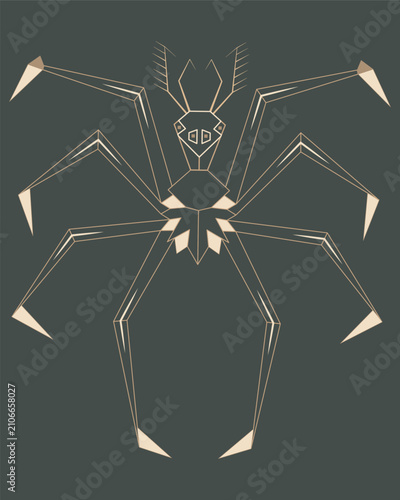 Stylized geometric spider