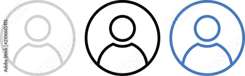 Foto Profile user icons set