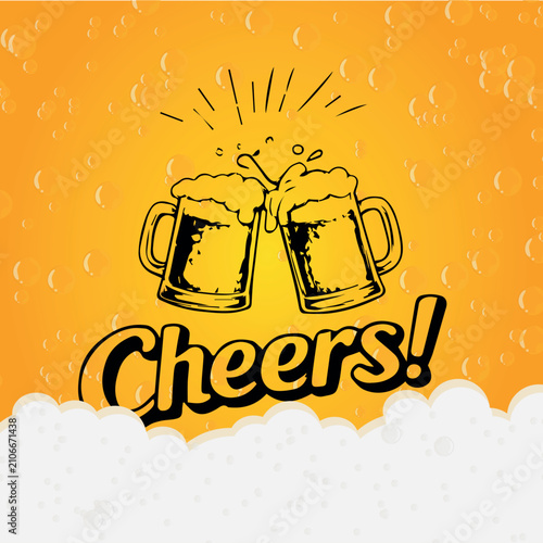 Cheers Beer Typography Design with Pretzel and Decorative Elements
Cheers Beer Festival Typography with Pretzel, Vintage Hand Lettering Design