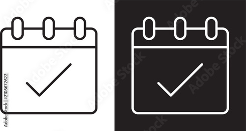 Obraz na plátně Calendar check icon