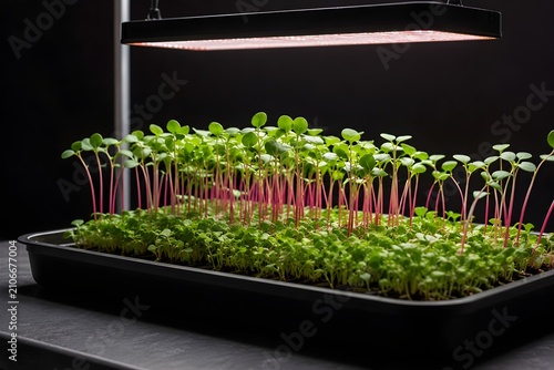 Fresh Radish Microgreens Growing Tray 