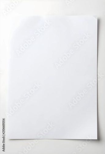 Blank white paper sheet wit...