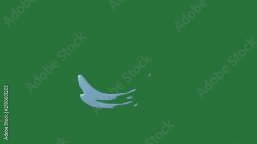 Word Logo Bird Flying Sky Line Green Screen
