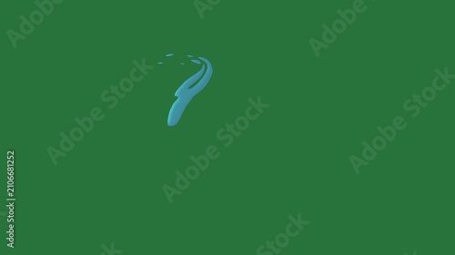 Blue Small Object Moon Sky Two Green Screen