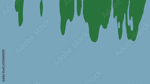 Large Group People Walking Through Forest Green Screen