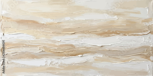 Fotografie Abstract oil painting with beige and white heavy impasto texture painting abstra