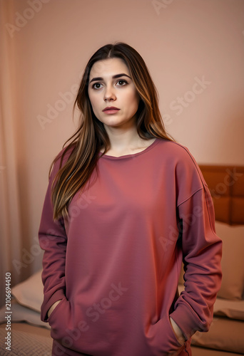Young woman in a comfortabl...