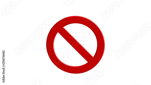 Foto Isolated red forbidden sign representing stop, deny, restricted, and cancel concepts