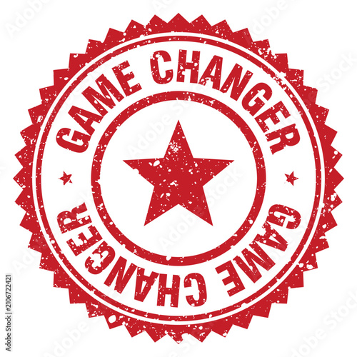 Фотография game changer red grunge round stamp. game changer stamp