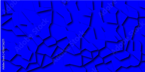 Cuadro en lienzo Abstract broken glass quartz, geometric retro tiles pattern, 3d papercut and multi layer cutout geometric pattern on vector background
