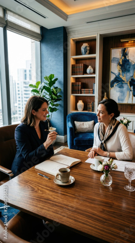 Professional Collaboration Meeting In A Stylish Interior Setting