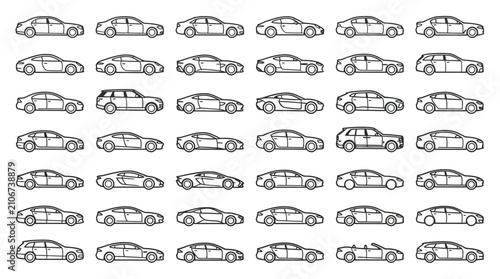 Collection of various car models.