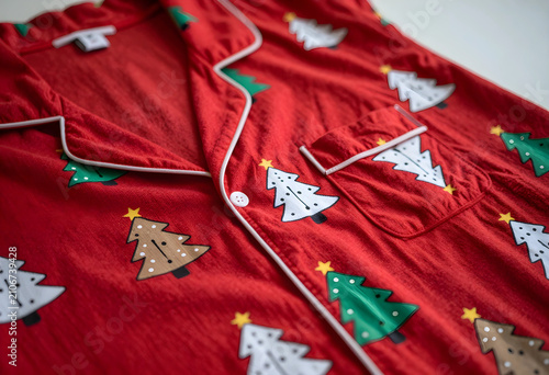 Red christmas pajamas with ...