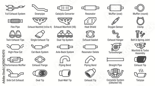Various types of car parts.