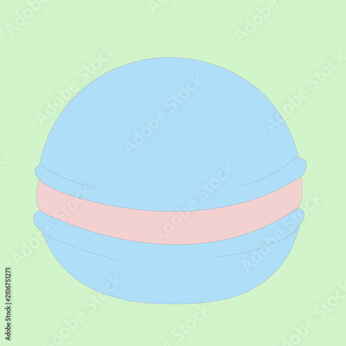 Blue pie macaron cookie pink dessert