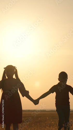 boy girl mother father son daughter dream teamwork hands up sun silhouette religion faith together vacation travel Christianity, family holiday traditions, children s leisure activities, parenting