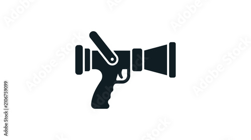 Canvastavla Fire Hose Nozzle Vector Icon
