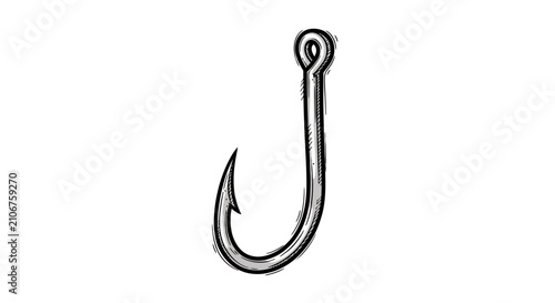 Fishing Hook Closeup.
