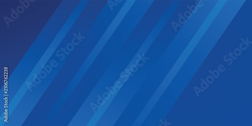 Фотография Abstract blue background with glowing geometric lines