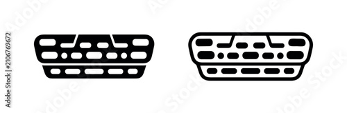 Foto Ventilated Protective Grill and Air Mask Icon