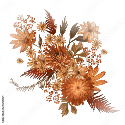 Autumn Fall Terracotta Illustration