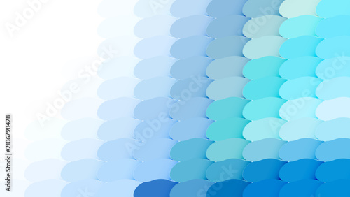 Abstract scale mosaic blue sea pattern background. Paper art pattern