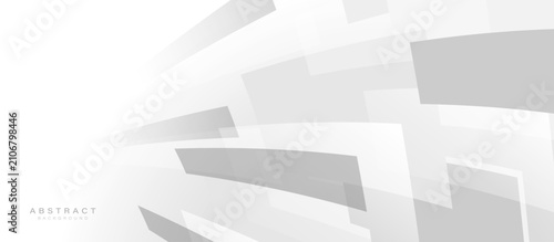 Abstract white and grey modern square shape with Halftone. Futuristic concept...
