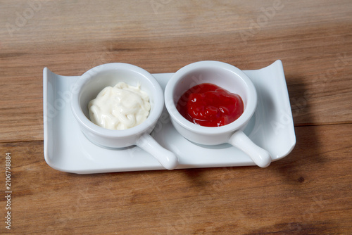 Obraz na płótnie Ketchup and mayonnaise