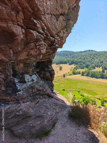sandstone rock formation in northern vosges