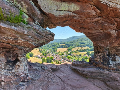 sandstone rock formation in northern vosges